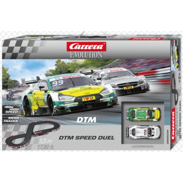 AUTORAMA ELÉTRICO CARRERA EVOLUTION DTM PISTA DE 5,3M / 1:32 COM AUDI RS 5 X MERCEDES AMG C 63 CAR 20025234 CAR20025234